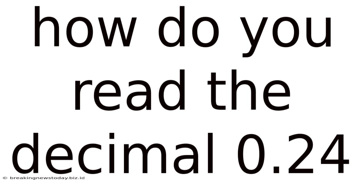 How Do You Read The Decimal 0.24