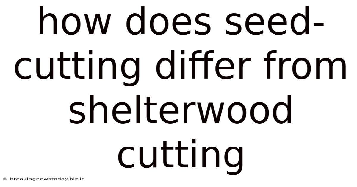 How Does Seed-cutting Differ From Shelterwood Cutting