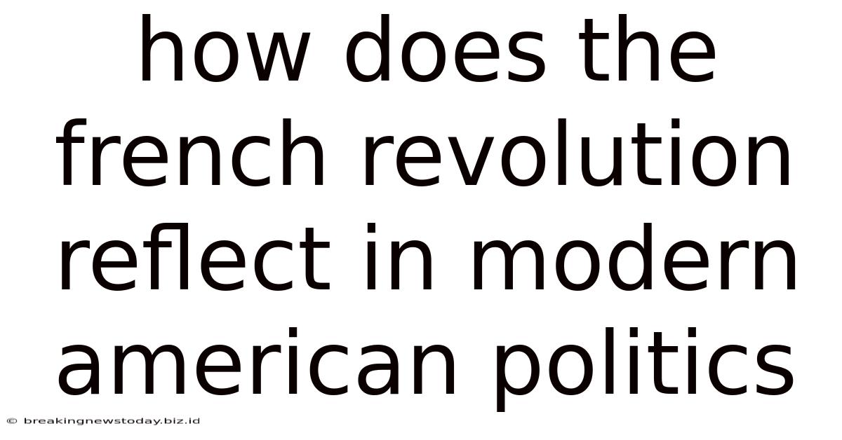 How Does The French Revolution Reflect In Modern American Politics