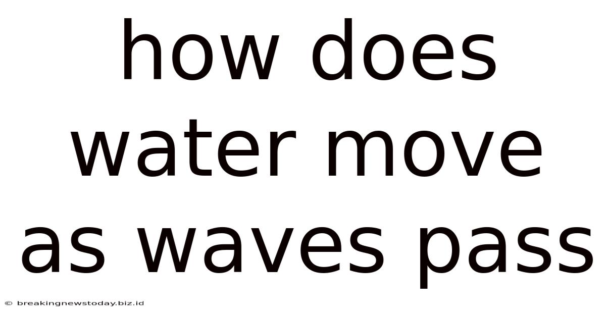 How Does Water Move As Waves Pass