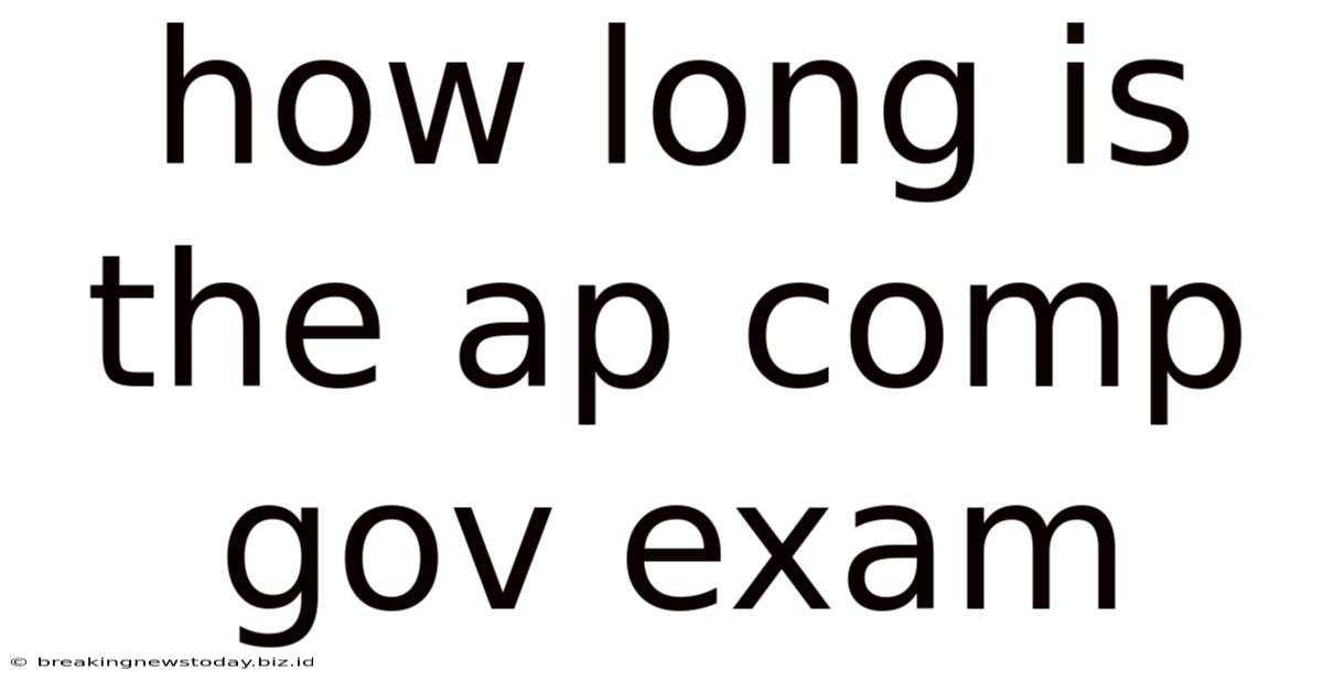 How Long Is The Ap Comp Gov Exam