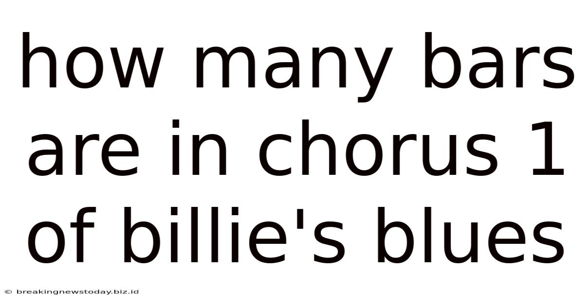 How Many Bars Are In Chorus 1 Of Billie's Blues