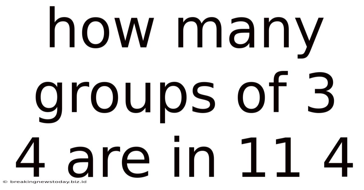 How Many Groups Of 3/4 Are In 11/4