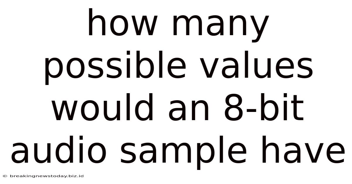 How Many Possible Values Would An 8-bit Audio Sample Have