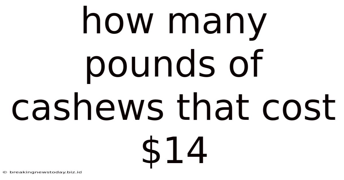 How Many Pounds Of Cashews That Cost $14