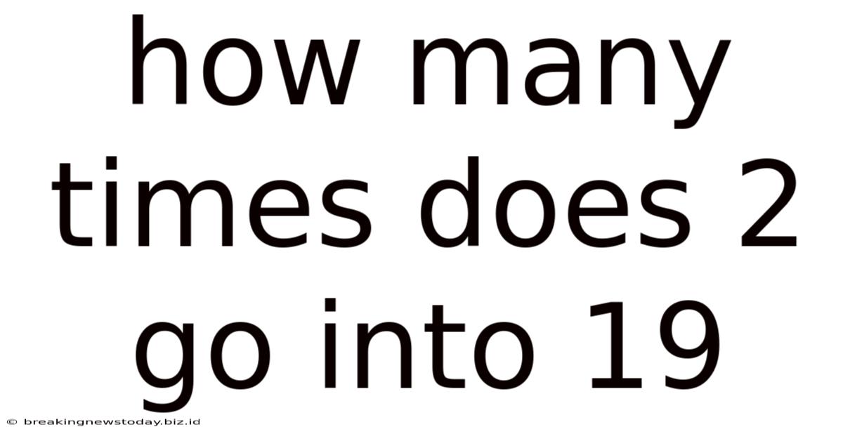 How Many Times Does 2 Go Into 19
