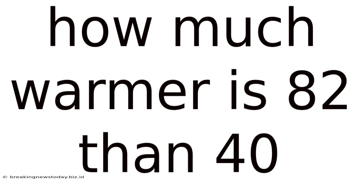 How Much Warmer Is 82 Than 40