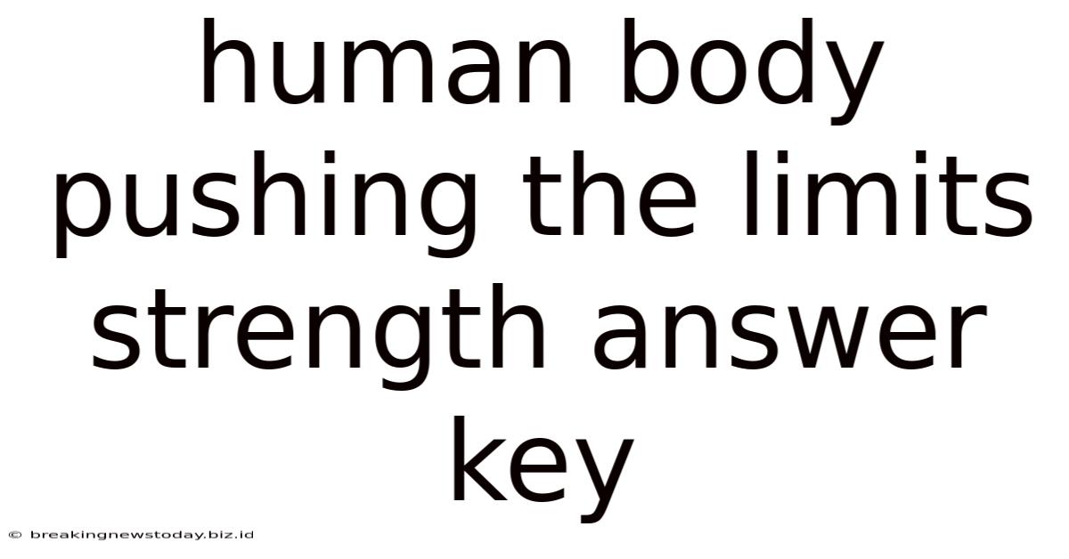 Human Body Pushing The Limits Strength Answer Key