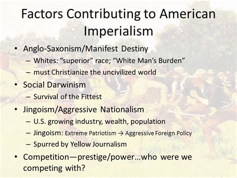 Identify One Social Factor That Influenced American Imperialism.