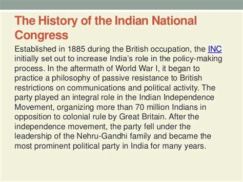 Indian National Congress Definition Ap World History