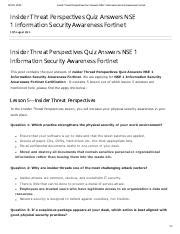 Insider Threat Awareness Test Out Answers Pdf