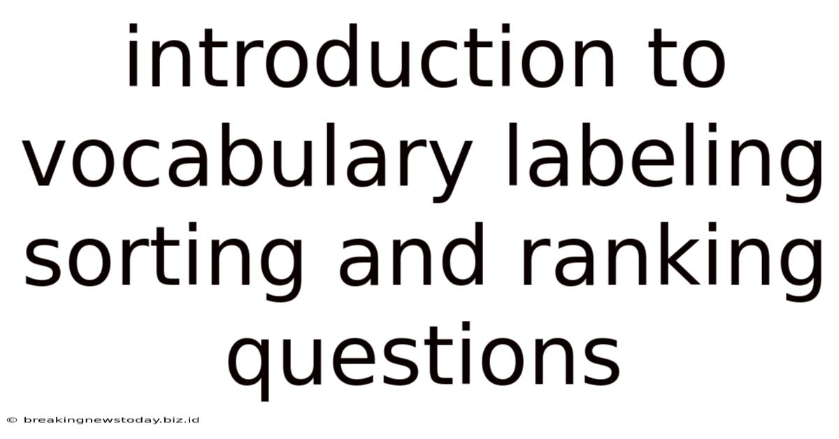 Introduction To Vocabulary Labeling Sorting And Ranking Questions