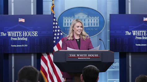 Karoline Leavitt's Initial White House Press Briefing