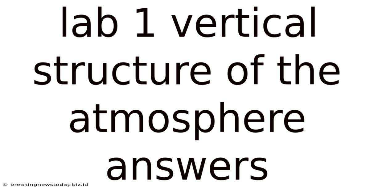 Lab 1 Vertical Structure Of The Atmosphere Answers