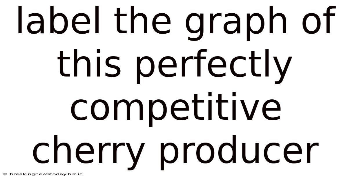Label The Graph Of This Perfectly Competitive Cherry Producer