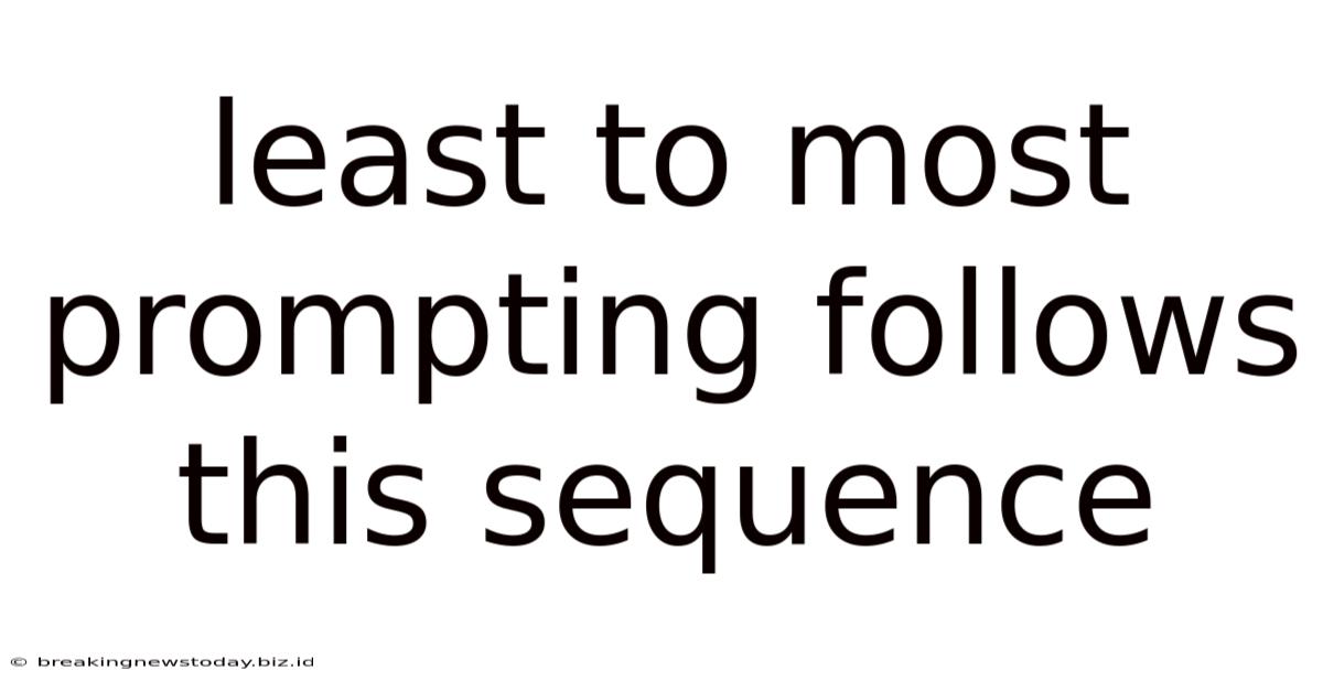 Least To Most Prompting Follows This Sequence