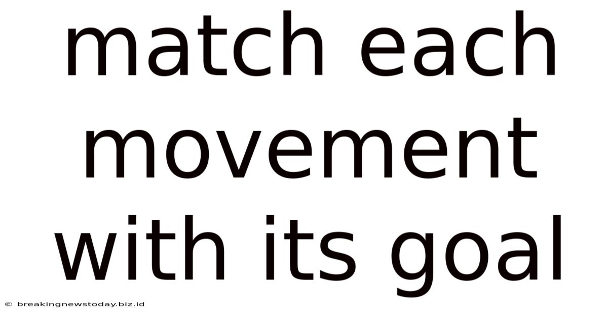 Match Each Movement With Its Goal