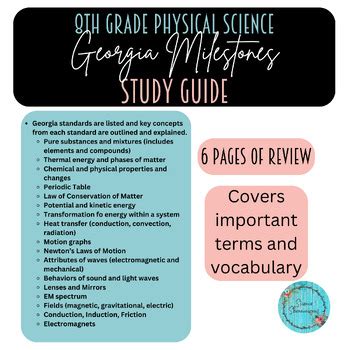 Milestones 8 Th Grade Physical Science Ga Review