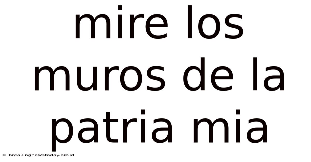 Mire Los Muros De La Patria Mia