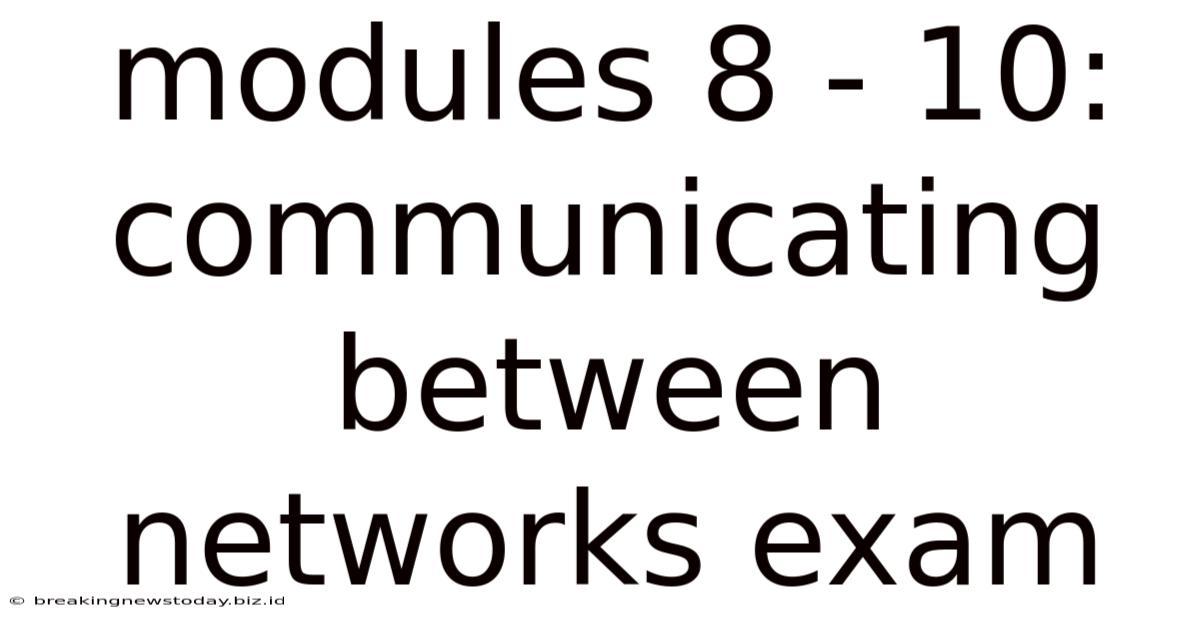 Modules 8 - 10: Communicating Between Networks Exam