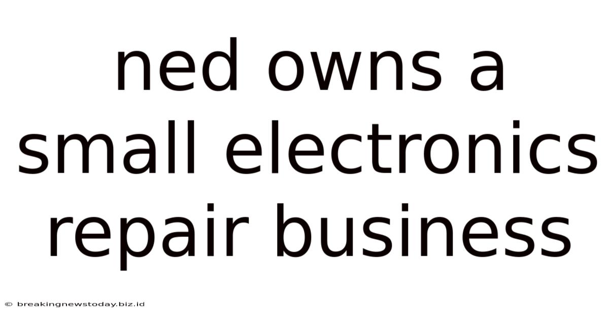 Ned Owns A Small Electronics Repair Business
