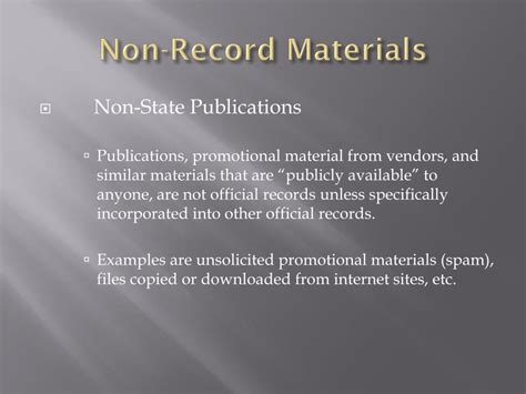 Non-record Materials Can Be Comingled With Official Agency Records.