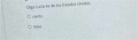 Olga Lucía Es De Los Estados Unidos.