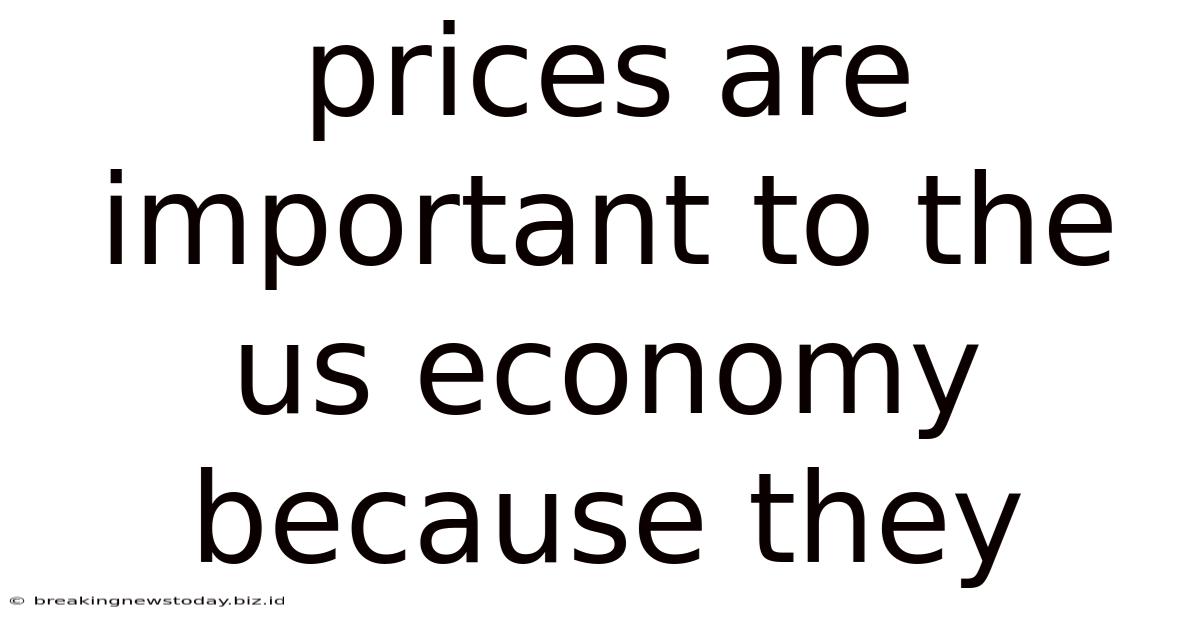 Prices Are Important To The Us Economy Because They