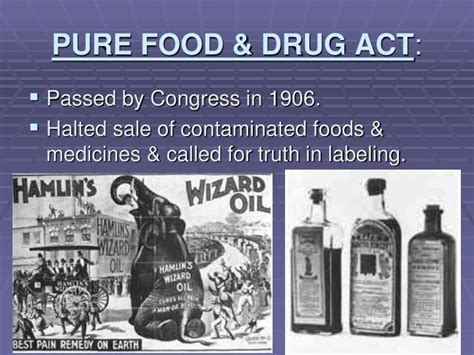 Pure Food And Drug Act Apush Definition