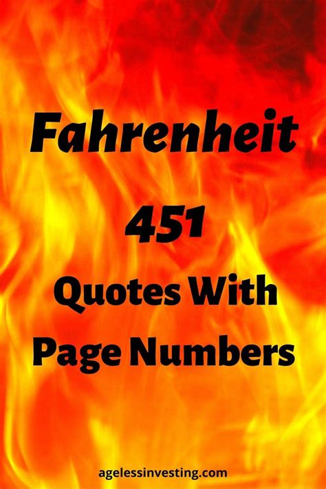 Quotes For Fahrenheit 451 With Page Numbers