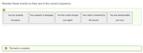 Reorder These Events So They Are In The Correct Sequence