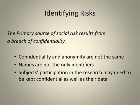 Risk Of Harm In Social And Behavioral Sciences