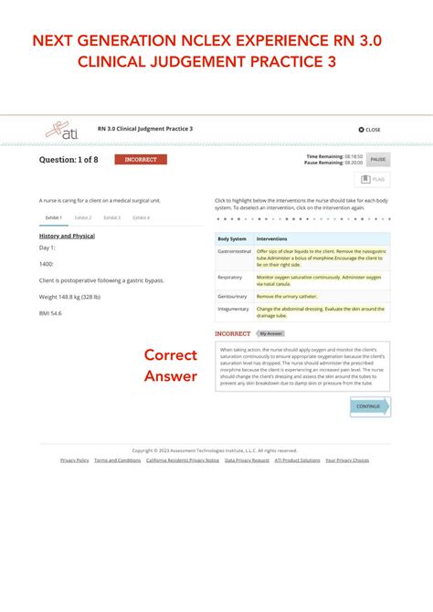 Rn 3.0 Clinical Judgment Practice 2 Quizlet