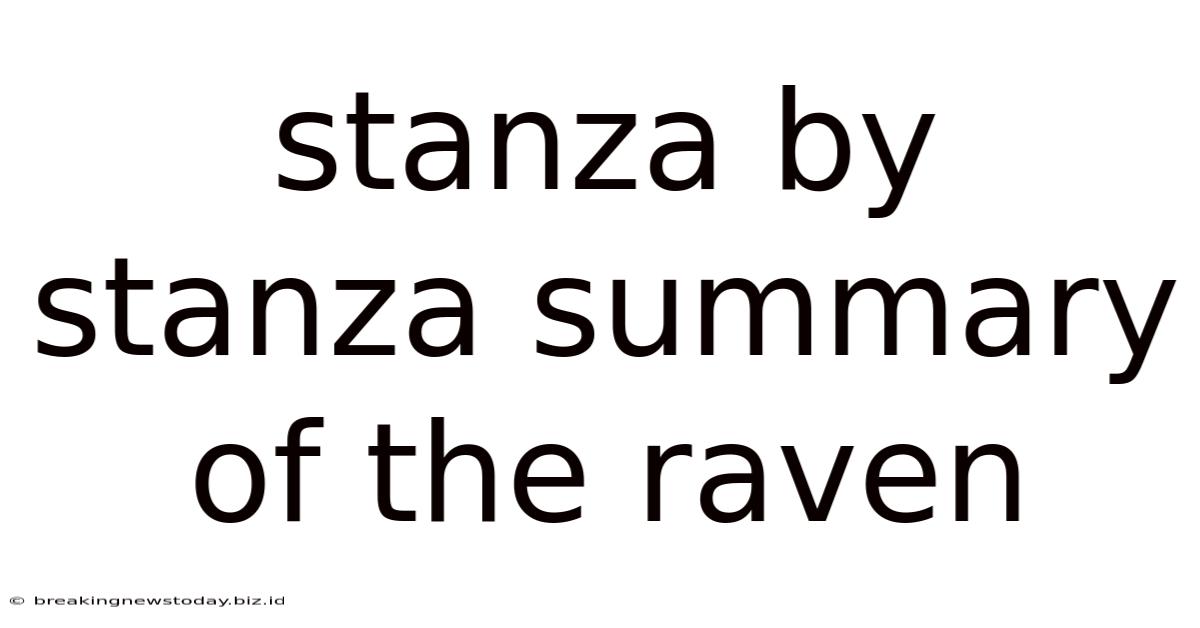 Stanza By Stanza Summary Of The Raven