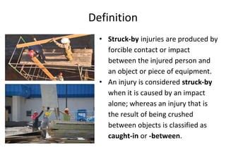 Struck By Injuries Are Produced By Forcible Contact