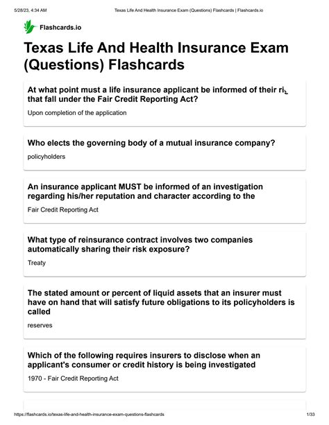 Texas Life And Health Insurance Exam Quizlet