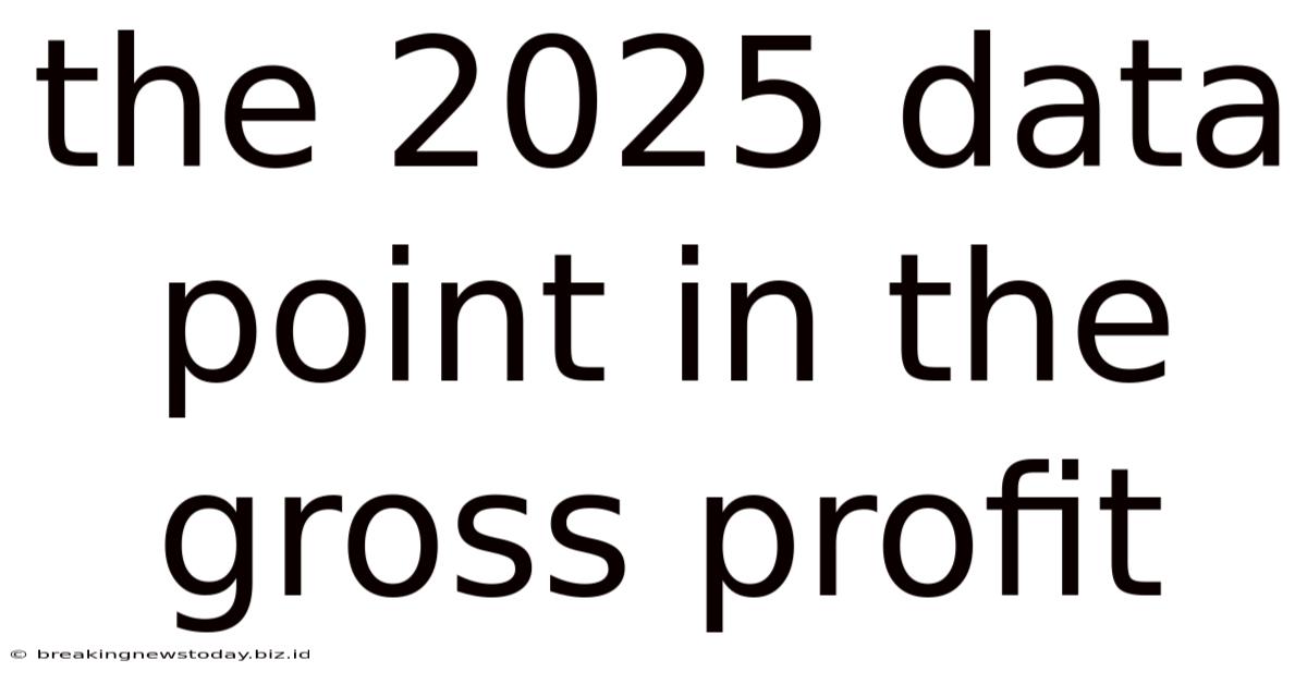 The 2025 Data Point In The Gross Profit