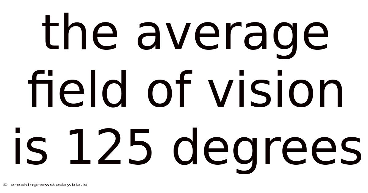 The Average Field Of Vision Is 125 Degrees