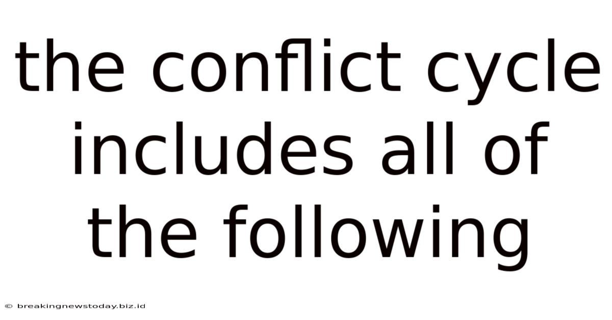 The Conflict Cycle Includes All Of The Following