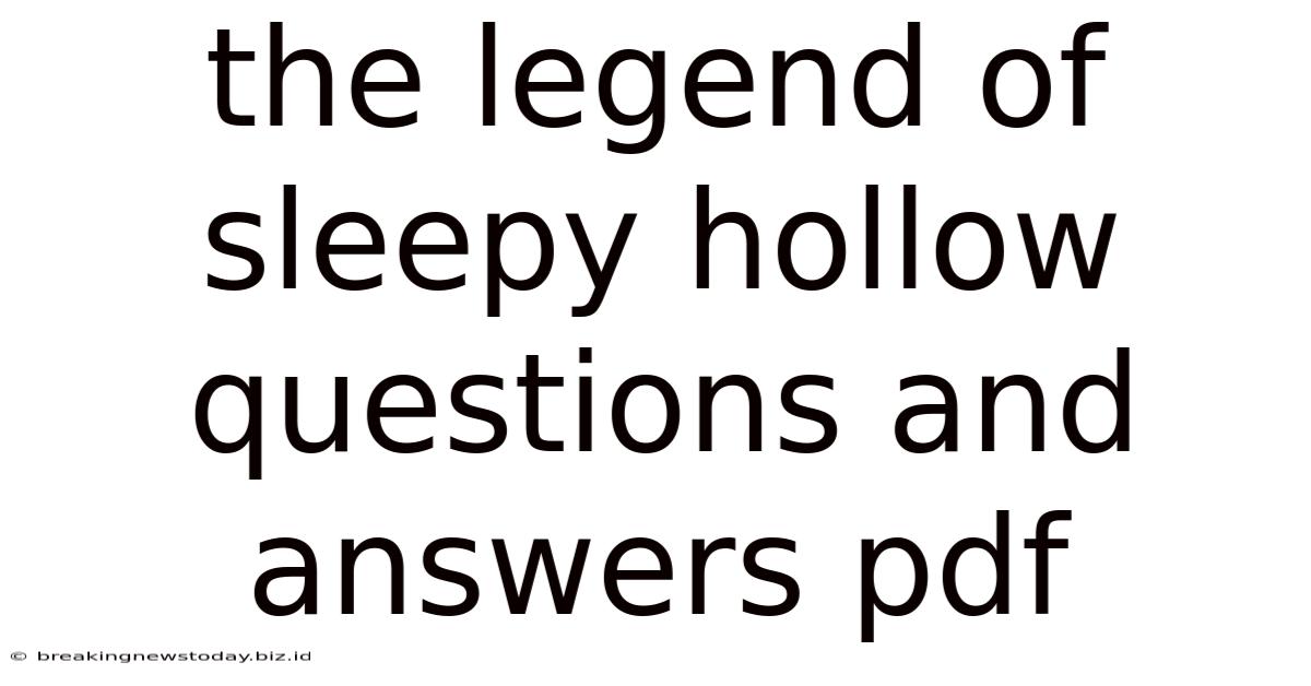 The Legend Of Sleepy Hollow Questions And Answers Pdf