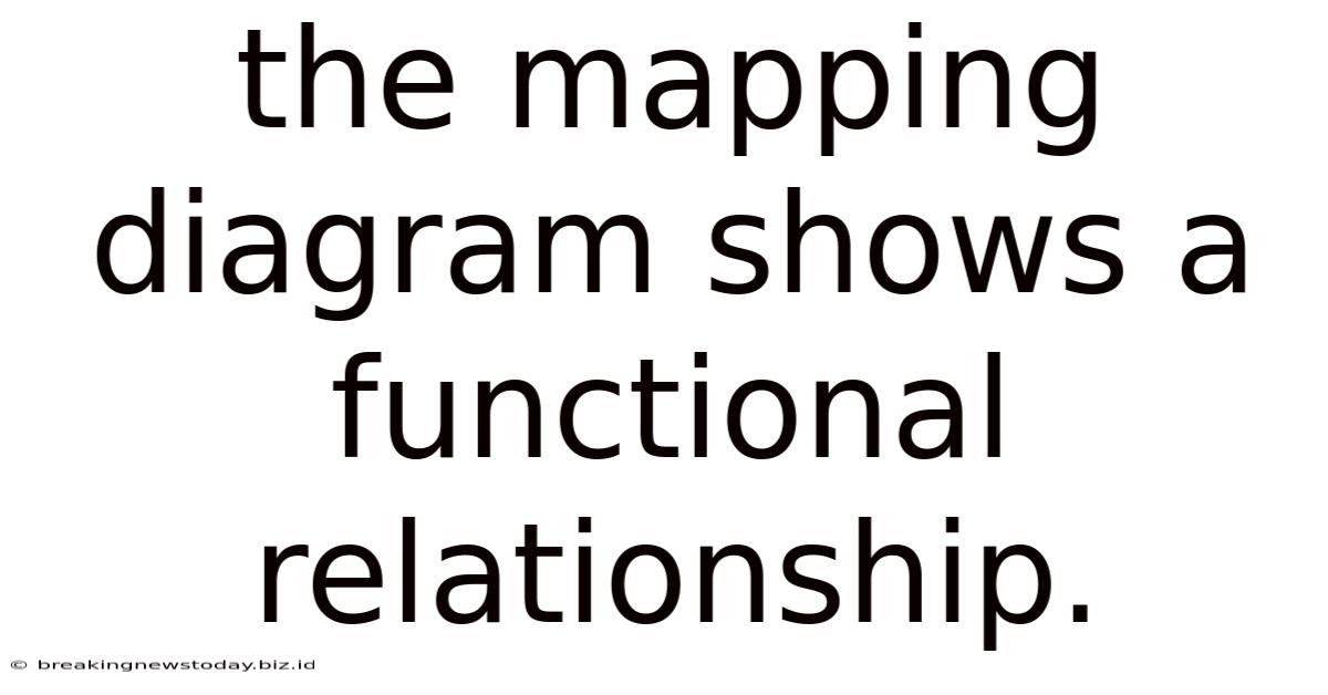 The Mapping Diagram Shows A Functional Relationship.