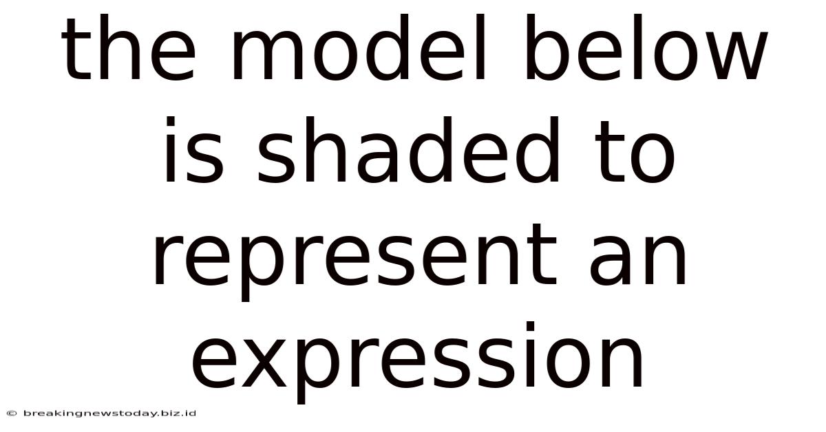 The Model Below Is Shaded To Represent An Expression