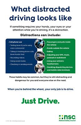 The National Safety Council Reports That Distracted Driving Leads To