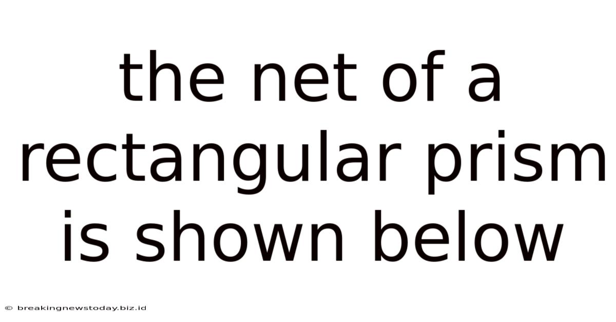 The Net Of A Rectangular Prism Is Shown Below