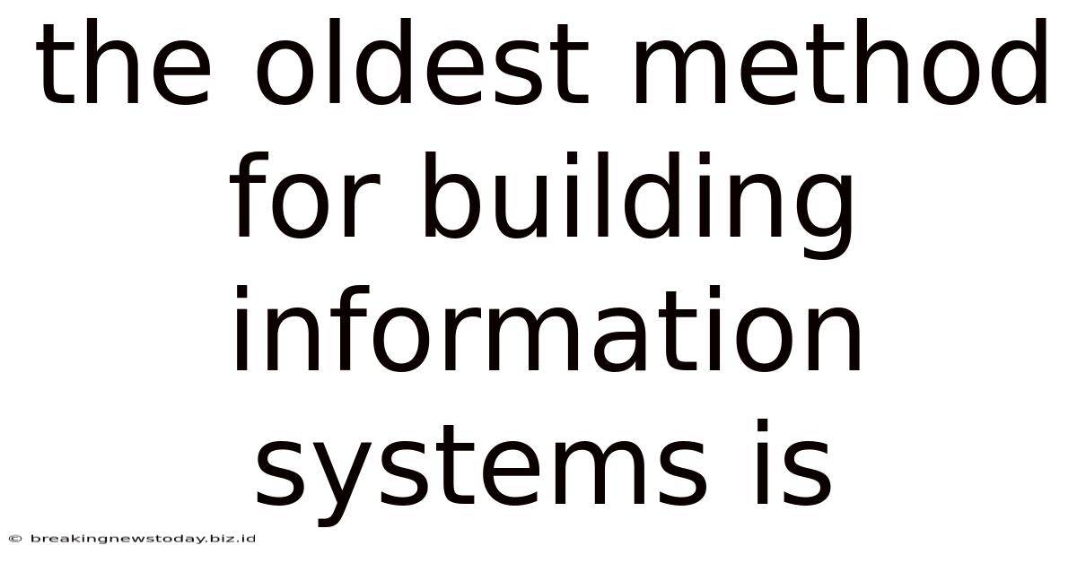 The Oldest Method For Building Information Systems Is