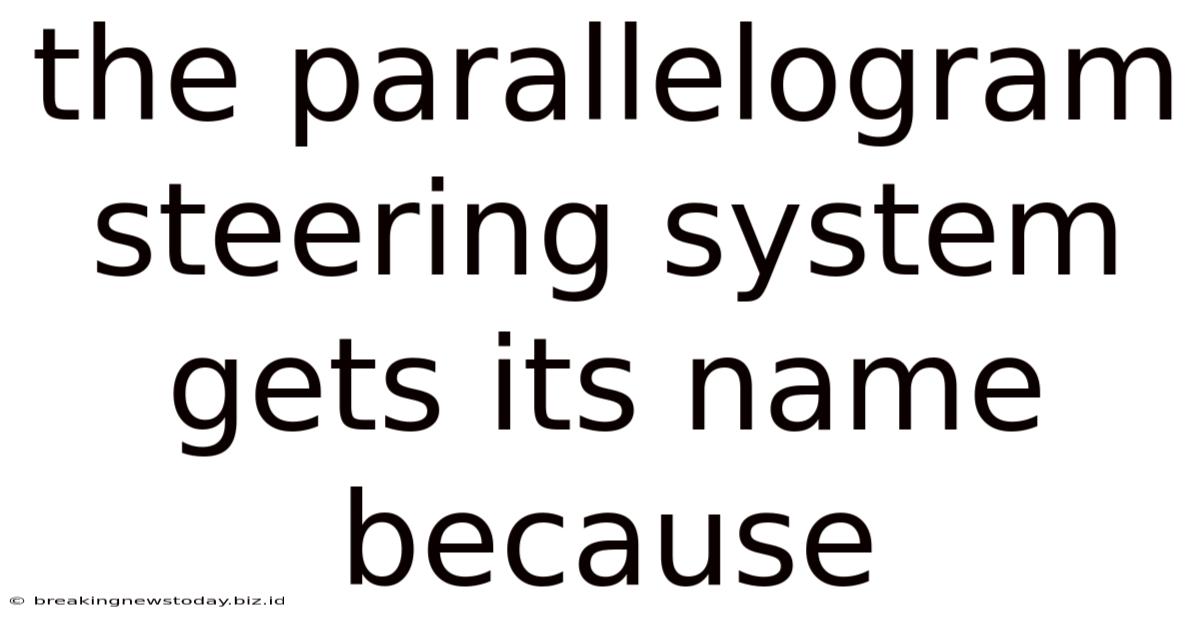 The Parallelogram Steering System Gets It's Name Because: