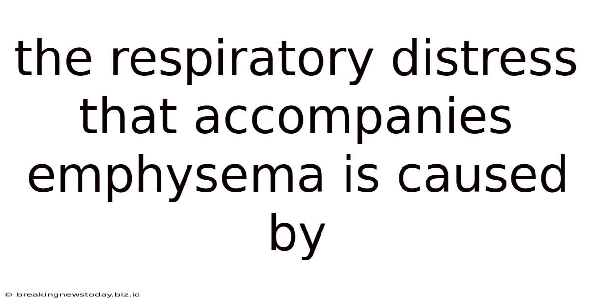 The Respiratory Distress That Accompanies Emphysema Is Caused By