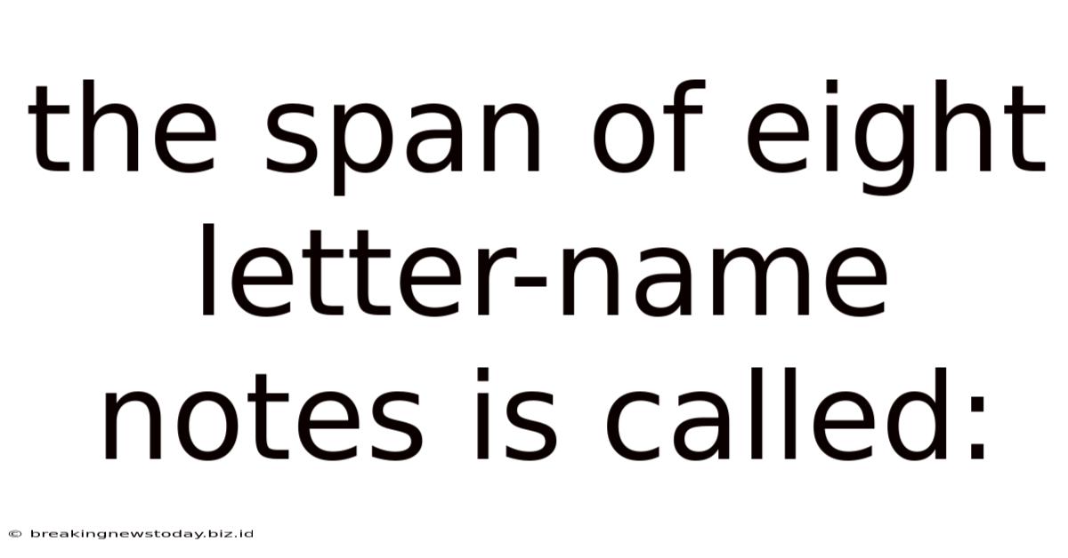 The Span Of Eight Letter-name Notes Is Called: