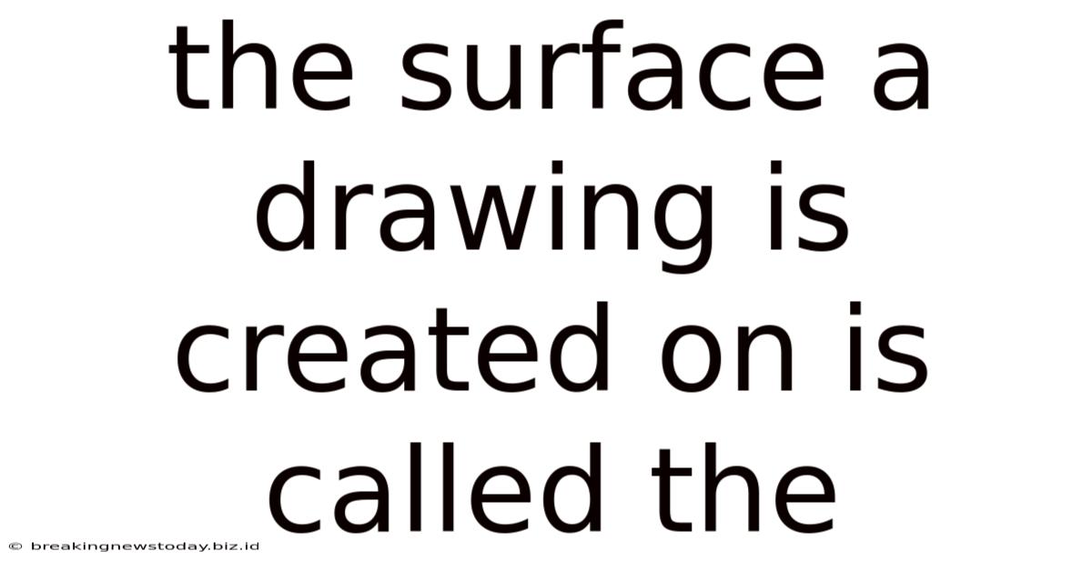 The Surface A Drawing Is Created On Is Called The