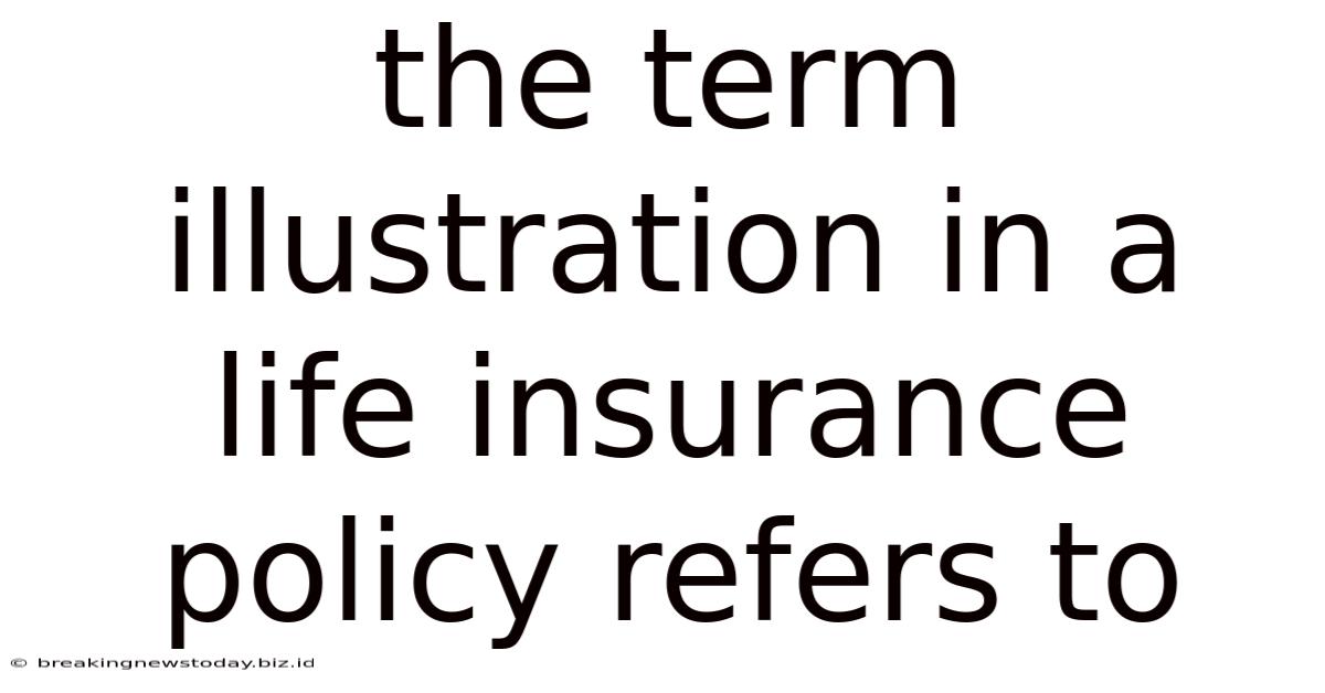 The Term Illustration In A Life Insurance Policy Refers To